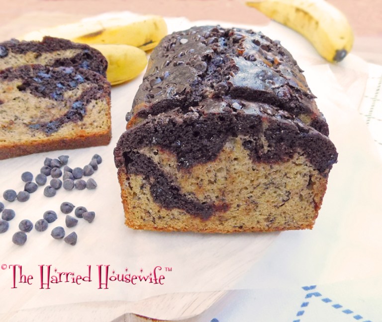 Marble Banana Bread | Harried Housewife Blog
